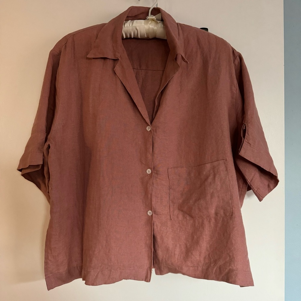 SOLD - THE 04 SET Deiji Studios Smoke Pink XL 100% linen - Picture 3 of 16